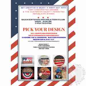 Patriotic Paint and Sip with Hunterdon County Federated Republican Women