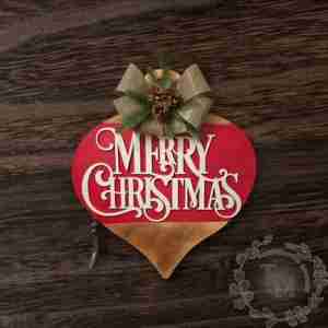 Merry Christmas Ornament Sign