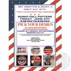 Patriotic Paint and Sip with Burnt Mill Potters